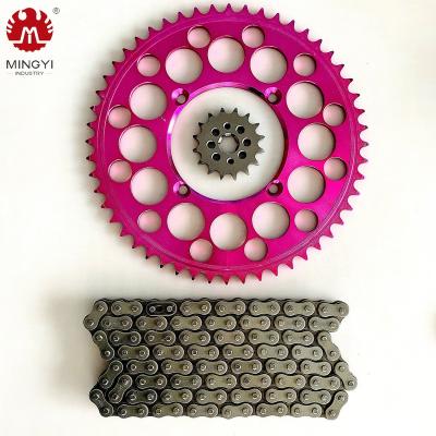 China OEM 428/520/525/530 Double Sprocket Steel CNC Chain Sprocket Kit High Quality Custom Motorcycle for sale