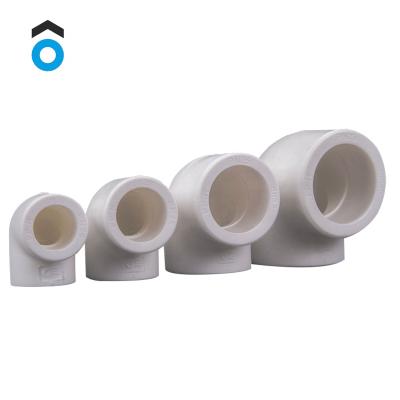 China hot or cold water plastic ppr pipe fitting ppr elbow for sale