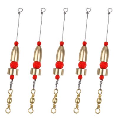 China Fishing Accessories 2021 Wholesale Latest Fish Sinker Brass Weights Fishing Set Rig Used For Match With Soft Lure for sale