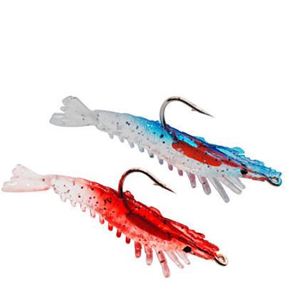 China Lead Rubber Freshwater Fishing Lures Lead Artificial Bionic Head Shrimp Soft Bait Fishing Lures for sale