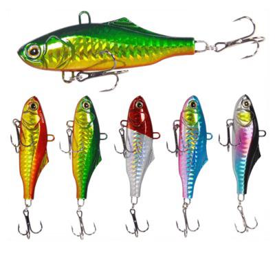 China Long Cast Lead Spinning Fishing Lures Artificial Bait VIB Metal Fishing Sinking Lures for sale