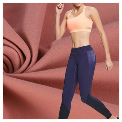 China Sueded Lulu Fabric 200g High-elastic Yoga Apparel Fabric Sports Gaiters Brushed Nylon Yoga Pants Stretch Interlock Spandex Fabric Plain for sale