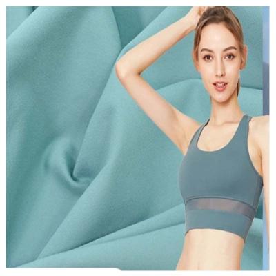 China Custom High Quality Semi-Matte Custom Stretch Poly Spandex DTY Solid Knit Activewear Fabric for sale