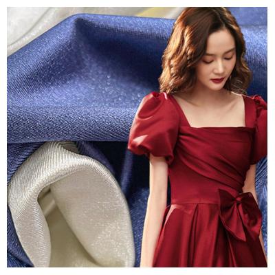 China Shiny stretch 95%polyester 5%spandex stretch warp knitting high quality duchess solid fabric wholesale for dress for sale