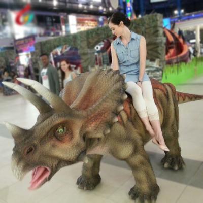 China Great Sense Outdoor Maker Animatronic Dinosaur Ride With Sound For Dino Park for sale