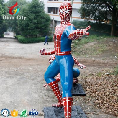 China China Movie Character Fiberglass Spider-Man Life Size Statue for sale