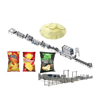 China Fully Automatic Potato Chip Production Line Potato Chips Production Line Machine Snacks Packing Machine Line for sale