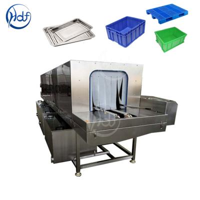 China Industrial Plastic Crate Cleaning Machine Basket Box Washing Machine for sale