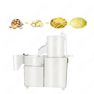 China Professional Automatic Potato Washing Peeling And Cutting Chip Machine Stainless Steel Potato Washing Machine for sale