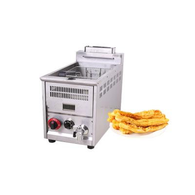 China single gas deep fryer 8l gas deep fryer with temperature for restaurant for sale