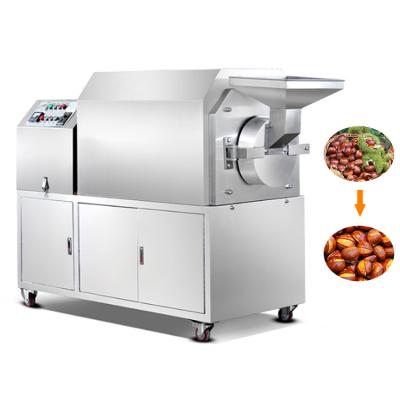 China 50Kg Spice Roast Machine Price Chestnut Peanut Nut Roaster Pine Seed Electric Roaster Machine for sale