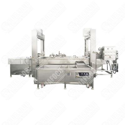 China Central kitchen solutions automatic IQF cabbage sweet corn wash blanch line fruit vegetable processing machine for sale