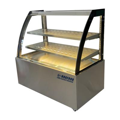 China 6Layer hot food warmer showcase with glass/bread warmer display showcase DH-1P-6/chips warming showcase for sale