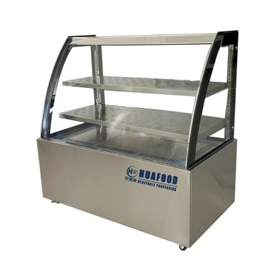 China Heated Display 97L Hot Sale Food Warmer Machines Heat Pizza Display Warming Glass Showcase for sale