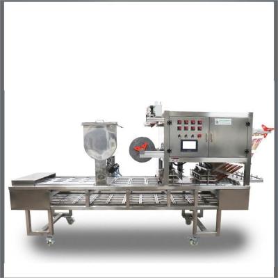 China Tray Sealing Machine Automatic Gas Flushing Plate Top Food Plastic Egg Sealer Vacuum Tray Sealing Machine for sale