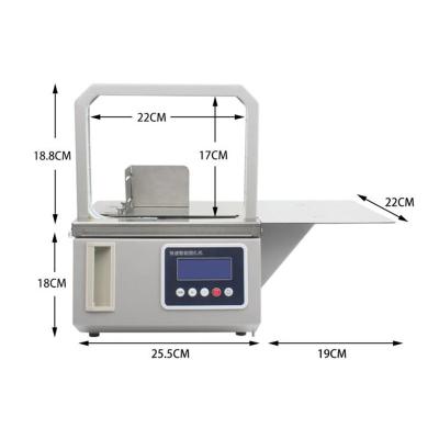 China Wrap vegetable banding machine very tightly tabletop strapping tape machine small size banding machine for sale