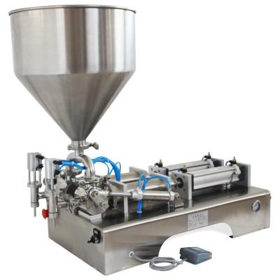 China Manufacture Price Horizontal Semi Automatic Pneumatic Paste Chili Sauce Filling Machine Oil Liquid Jam Mixing Filling Machines for sale