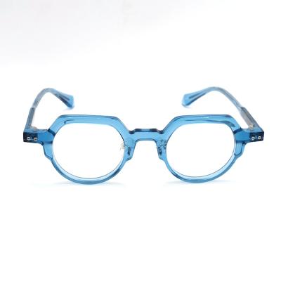 China Supply Hot Prescription Glasses Factory Sales Acetate Unisex Frame Fashionable Eyeglasses Frame Glasses for sale