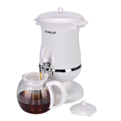 China 360 Rotating Base 110-127V 1000W 2.5L Degree Color Samovar Kettle Rotating White Electric Turkish Heat Tea Maker for sale