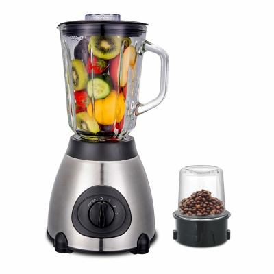 China 2 Mixer Electric Blender Fruit Vegetable Juicer Glass Bottles Y66 300W Pure Copper Blender Factory Kitchen Appliances With Grinding for sale