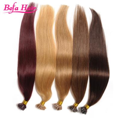 China Cheap wholesale 100 silky straight u wave tip keratin remy hair extension for sale