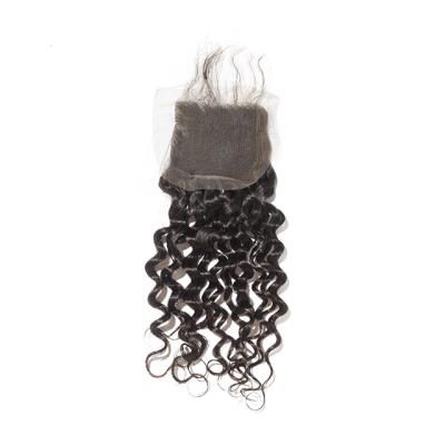 China Wholesale Italian Curl Human Cuticle Aligned Brazilian Hair HD Lace Closure Mink Hair Wefts for sale