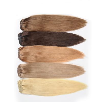 China Befa Silky Straight 100% Remy Brazilian Clip In Hair Extension, Virgin Blonde Russian Hair Wave Clip In Hair Extensions for sale