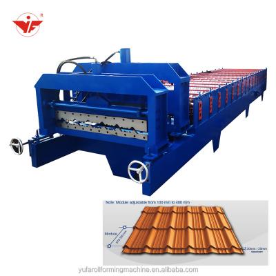 China As Customers Design Nigeria Bamboo Panel Roofing Roll Forming Machine Step Tile Machine for sale