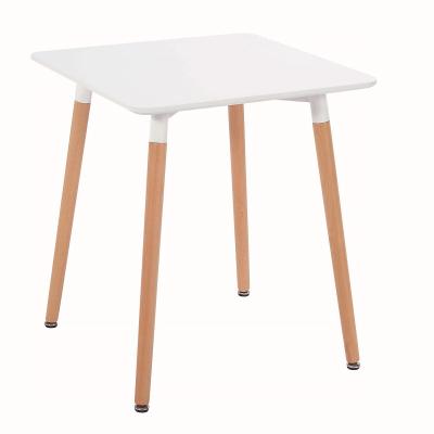 China Modern plain style square dining tables with pdf top and wooden legs for sale TC63 for sale