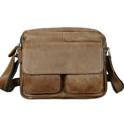 China 10 Inch Vintage GENUINE LEATHER Cross - Genuine Leather Body Laptop Messenger Bag for sale