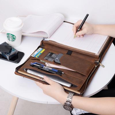 China Shockproof Universal Tablet Case, Genuine Leather Folio Universal Cover Device Tablet, with Elastic Adjustable Band and Pencil Holder for sale