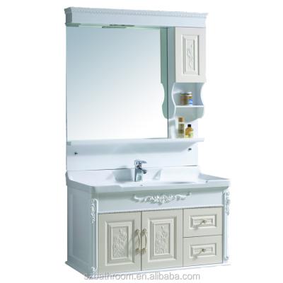 China New Style Modern Space Saving White Pvc Washroom Cabinets On Sale for sale