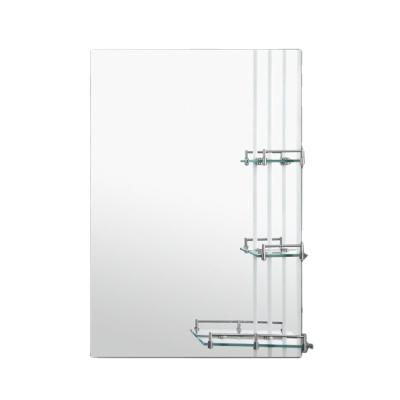 China Double Arm Extend Single Silver Glass Wash Basin Mirror With Shelf For Sale for sale