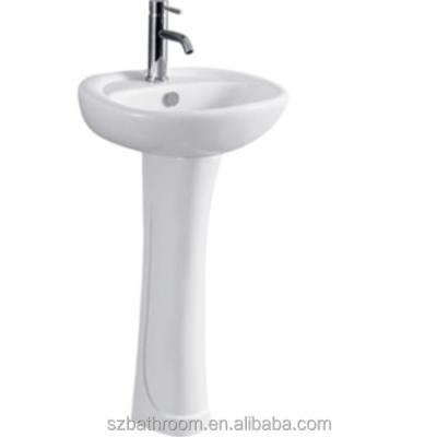 China Factory Wholesale Polished Glass Pedestal Wash Hand Basin Sink for sale