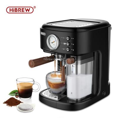 China Temp Gauge HiBREW Best Coffee Maker Built-in Pressure Gauge Or Espresso Maker Commercial Smart Coffee Makers With Milk Frother Wand for sale