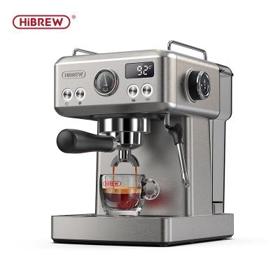 China Professional Semi-automatic Element Pressure Gauge Coffee Maker or Temp Gauge HiBREW 19 Bar High Pressure Extraction Espresso Machine for sale