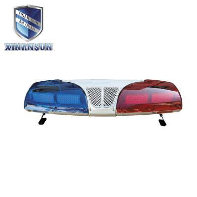 China Ambulance LED Police Emergency Car Roof Flashing Warning Red Blue Aluminum Low Strobe Lightbar for sale