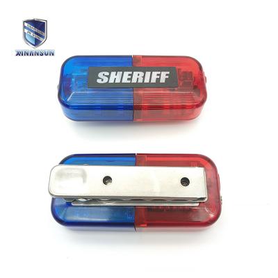 China High Quality PC Plastic Mini Size Rechargeable Traffic Shoulder Red Blue Blue Flashing Light for sale