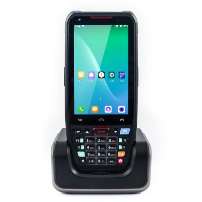 China Dual SIM Card UNIWA HS002 Honeywell 2D Slim Handheld Laser Barcode Mobile Phone Fingerprint Scanner QR Code Android PDA with Docking Station for sale