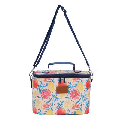 China Insulated Cheap Price Custom Logo Lunch Box Wholesale Insulated Cooler Bags Insulated Flower Pattern Cooler Bag for sale