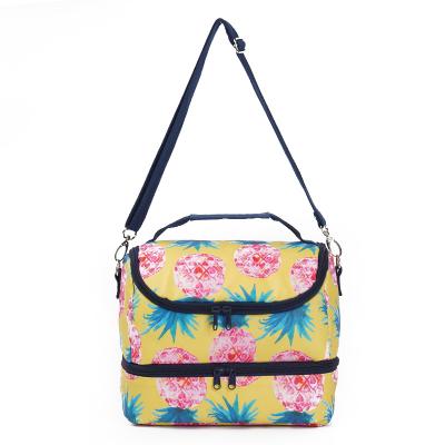 China Insulated Wholesale Good Selling Custom Logo Insulated Flower Pattern Cooler Bag Lunch Bags For Women Leakproof Insulated for sale