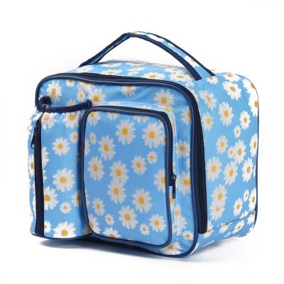 China Insulated Wholesale New Stylish Insulated Cooler Bags Insulated Flower Pattern Cooler Bag Insulated Beach Bag Cooler for sale