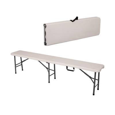 China New Design Competitive Price 6ft Modern White Plastic Folding Outdoor Garden Bench for sale