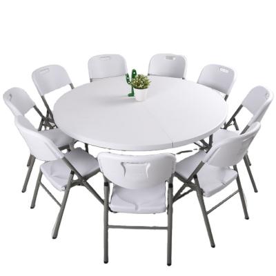 China Round Folding Tables Modern Plastic Folding Portable Table Indoor and Outdoor Plastic Dining Tables for sale