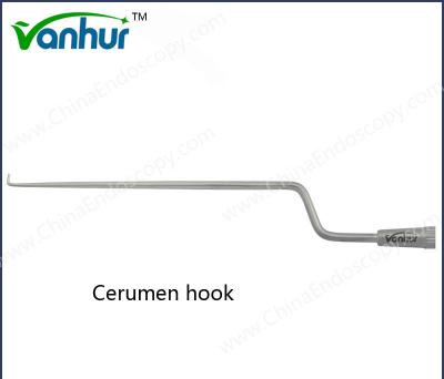 China Adults Curved Cerumen Hook / Ear Wax Hook ISO13485 Otoscopy Instruments for sale