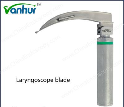 Chine Blade Laparoscopique en acier source lumineuse à fibre optique de type minimal pour instruments laryngoscopiques à vendre