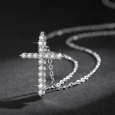 China Hiphop GXC001 Personalized Stainless Steel Custom Zircon Accessories Jewelry Cross Pendant Necklace for sale