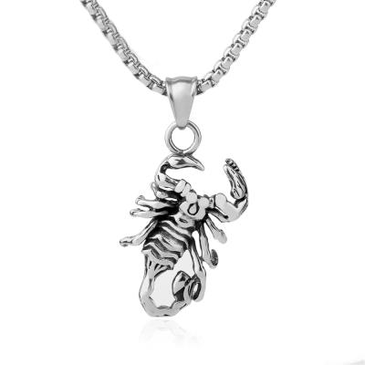 China Chunky Scorpions Necklace NS 067 Yiwu Huilin Mens Jewelry 316L Stainless Steel Scorpions Statement Necklace for sale