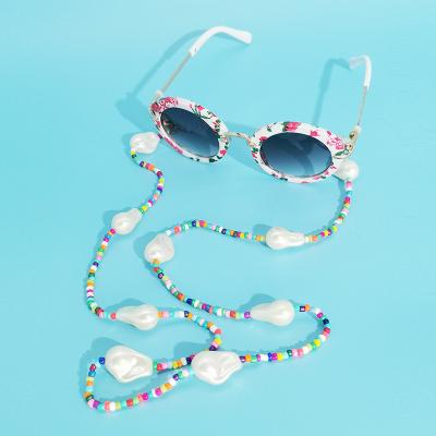 China Fashion Necklace Fashion Colorful Seed Beads Beaded Chain Lanyard Strap Shell Pearl Eyewear Sunglasses Glasses for sale