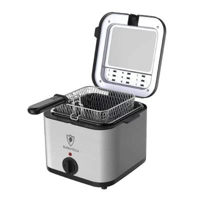 China Non Stick Liner Pan 2.5L Outdoor Hot Sale Stainless Steel Mini Home Wholesale Non Stick Electric Deep Fryer for sale